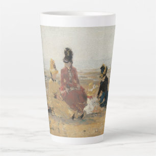 Tasse Latte Sur la plage Trouville 1887 par Eugene Boudin