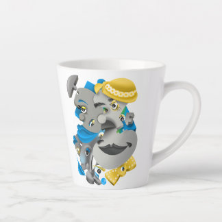 Tasse Latte Surreal Faces Bold & Artistic Latte Cup