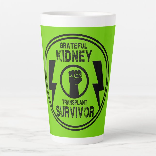 Tasse Latte Survivant de la transplantation rénale (Devant)