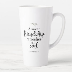 Tasse Latte Sweendship Bible Verse Citation Lettrée à la main