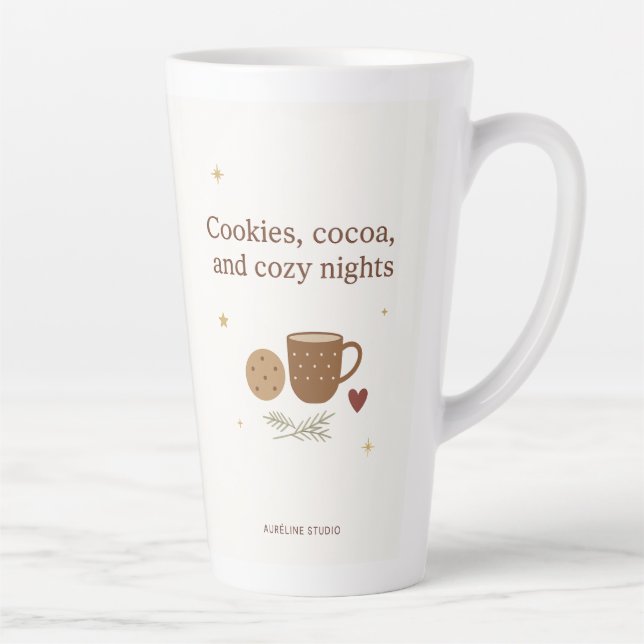 Tasse Latte Sweet Holiday | Cookies, Cocoa, and Cozy Nights  (Droite)