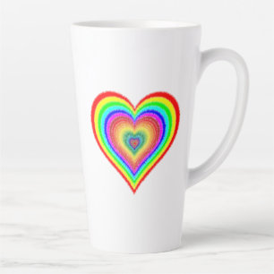 Tasse Latte Symbole d'amour arc-en-ciel Saint-Valentin-25543