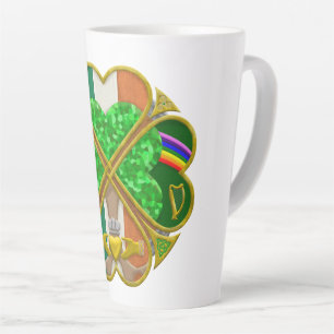 Tasse Latte Symbole du patrimoine du trèfle celtique Inspiré d