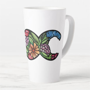 Tasse Latte Symbole Triple Lune Fleurir