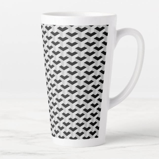 Tasse Latte Symétrie fluide : exploration des concepts abstrai (Droite)