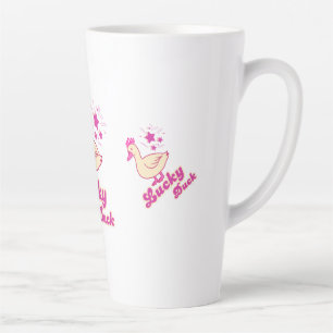 Tasse Latte T-shirt femme Lucky Duck Design Moderne