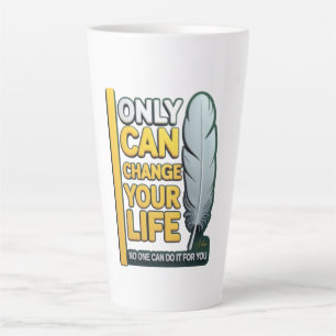 Tasse Latte T-shirt graphique pour femmes ADOM "Changement de 