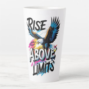 Tasse Latte T-shirt graphique pour femmes ADOM "Rise Above Lim
