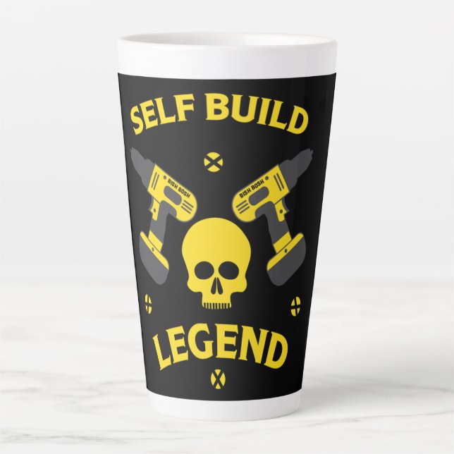 Tasse Latte T-shirt maison auto-construit (Devant)