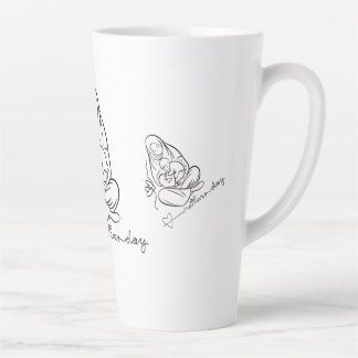 Tasse Latte T-shirt Maman Amour Beau Design