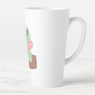 Tasse Latte T-shirt pour enfants avec grenouille mignonne qui