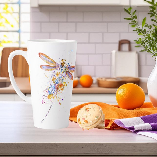 Tasse Latte Tache de libellule (Créateur téléchargé)