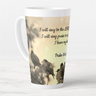 Tasse Latte Tangue tardive chrétienne avec versets bibliques