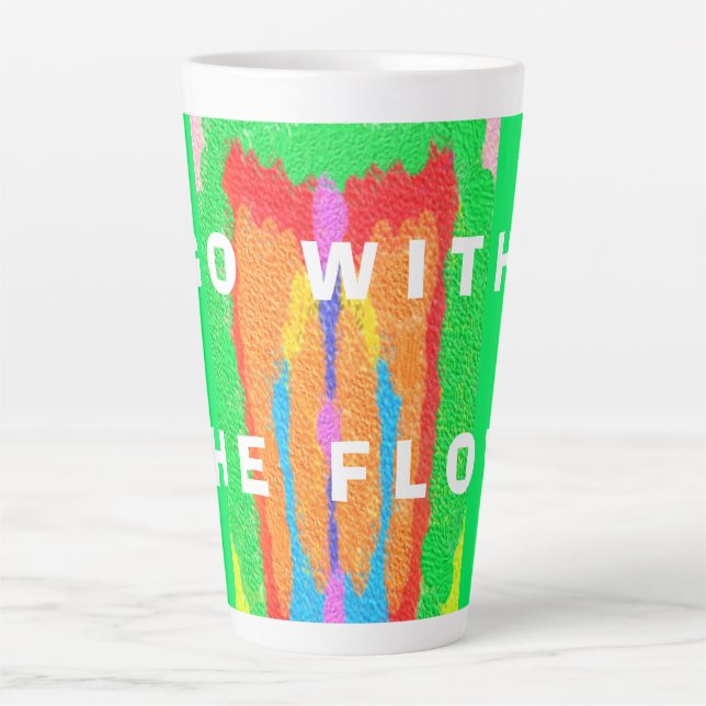 Tasse Latte Tapis et chiffons Art pur abstrait suprême (Devant)