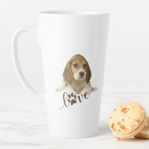 Tasse Latte Tapisserie beagle Faux Canvas Imprimer Acrylique T