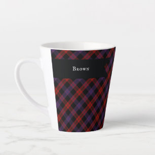 Tasse Latte Tartan Brun Traditionnel Grady Highland