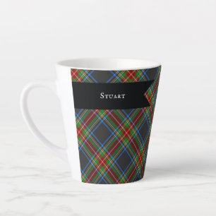 Tasse Latte Tartan Highland de la Clan Stewart Noir Vintage