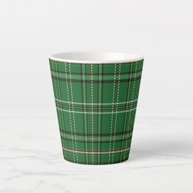 Tasse Latte Tartan vert (Devant)