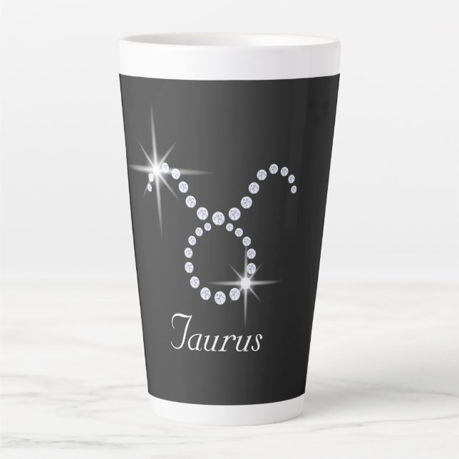 Tasse Latte Taurus diamant étincelant (Devant)