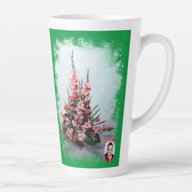 Tasse Latte Taza De Café Latte Bodegón de flores (Droite)