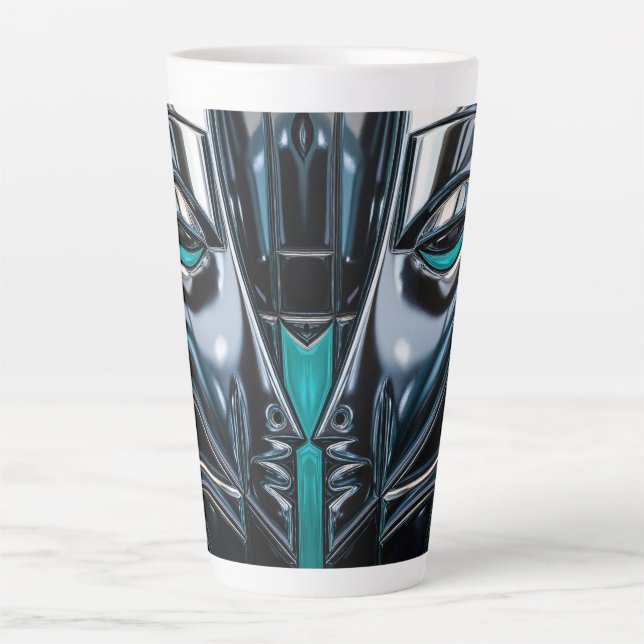 Tasse Latte Teal & Silver Profile (Devant)