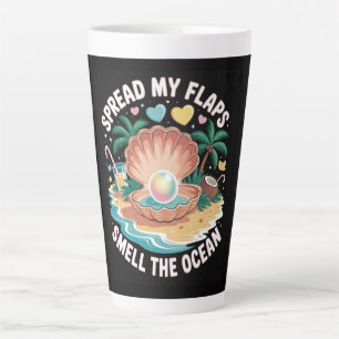Tasse Latte Tease Tropicale Écartez Mes Ailes, Sentez l'Océan