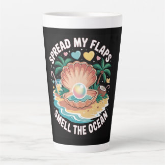Tasse Latte Tease Tropicale Écartez Mes Ailes, Sentez l'Océan