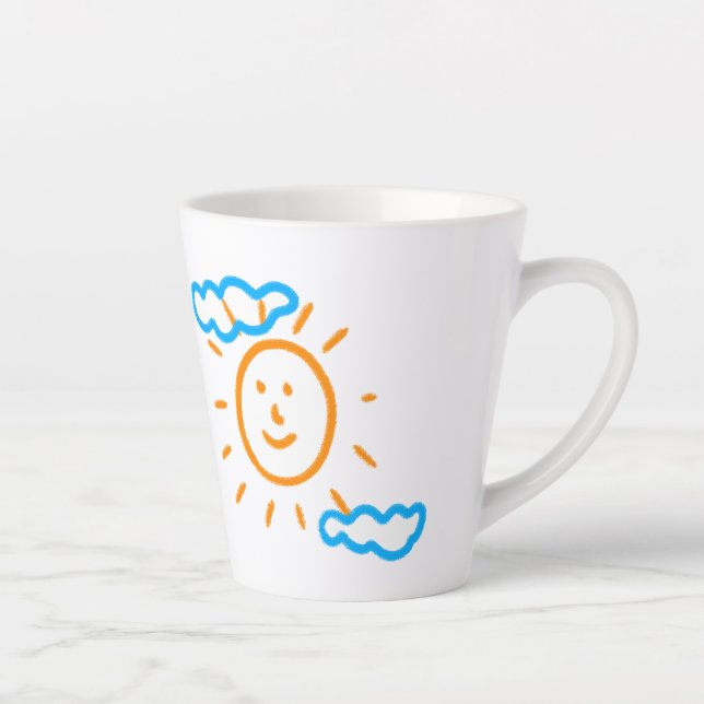 Tasse Latte Télécharger des enfants Dessiner Transformer des e (Droite)