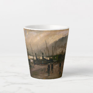 Tasse Latte Tempête portuaire des pêcheurs d'Amsterdam par Vin