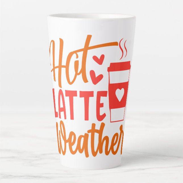 Tasse Latte Temps chaud en lattes (Devant)