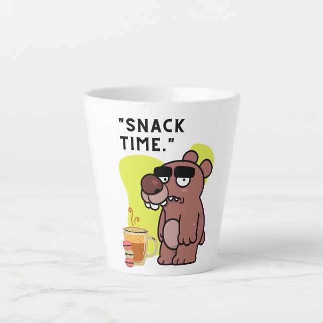 TASSE LATTE TEMPS DE SNAK ! - FUNNY-ANIMAL- COFFEE-COOKIES (Devant)