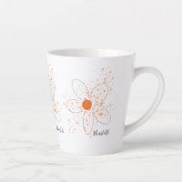 Terme orange moderne floraux nom script