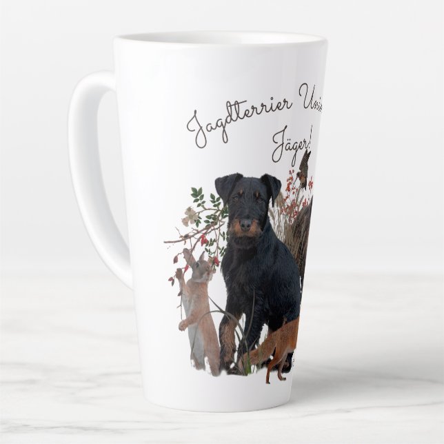 Tasse Latte Terrier de chasse allemand (Jagdterrier) (Angle gauche)