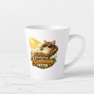 Tasse Latte Testeur de rayon de soleil professionnel Cof chat