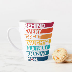 Tasse Latte Texte d'expression de design élégant pour la journ