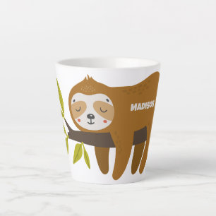 Tasse Latte Texte et couleur personnalisés
