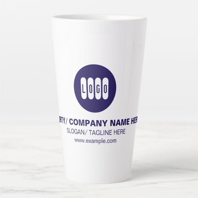 Tasse Latte Texte ou conception personnalisés (Devant)