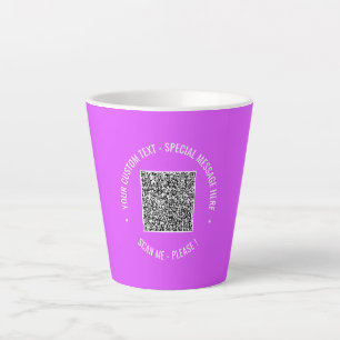 Tasse Latte Texte personnalisé et couleurs pour le