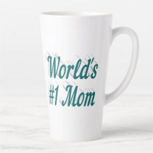 Tasse Latte Texte vert maman