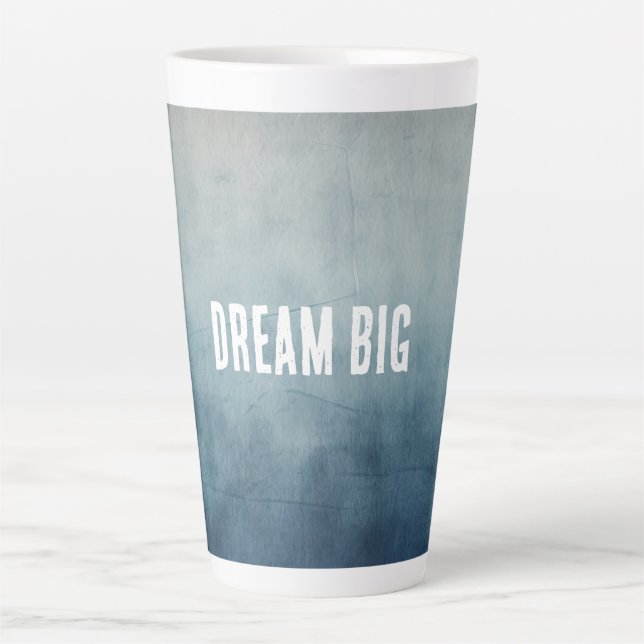 Tasse Latte Texture ciel gris bleu (Devant)