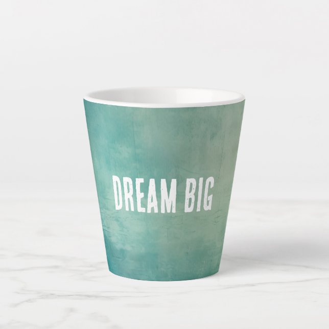 Tasse Latte Texture turquoise verte Aqua (Devant)