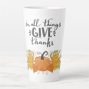 Tasse Latte Thanksgiving