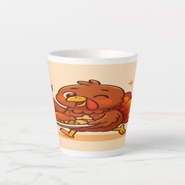 Tasse Latte Thanksgiving Mug: Feast Mode Activated (Devant)