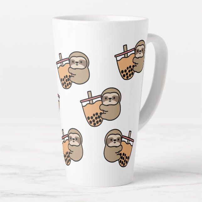 Tasse Latte Thé à bulle mou et fentes (Angle droit)