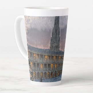Tasse Latte The Piece Hall, Halifax Gravure Artistique Ancienn