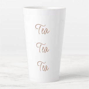 Tasse Latte Thé Thé Typographie de script stylé simple