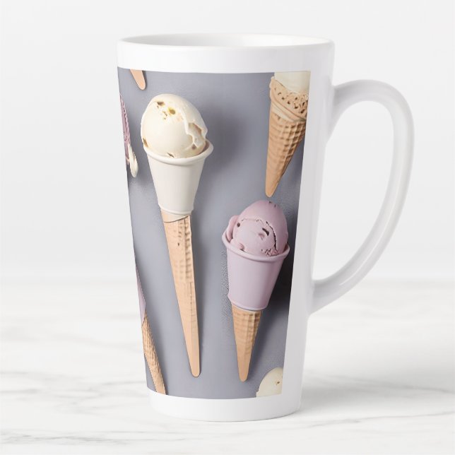 Tasse Latte Thème crème glacée Musique (Droite)