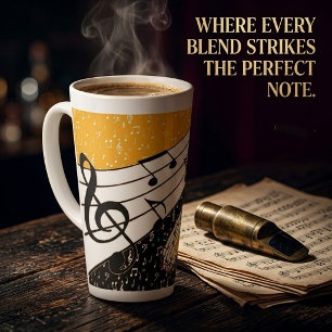 Tasse Latte thème musical or