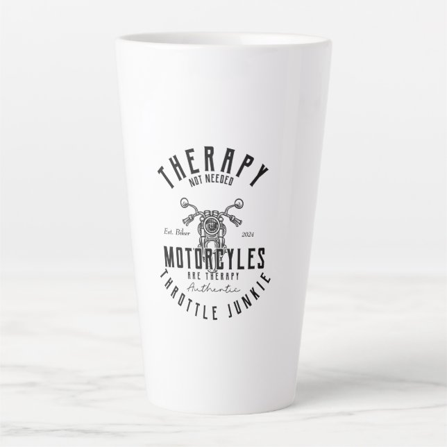 Tasse Latte Thérapie moto-moto (Devant)