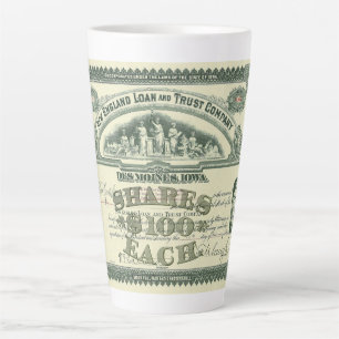 Tasse Latte Titre de capital ancien Finance d'entreprise
